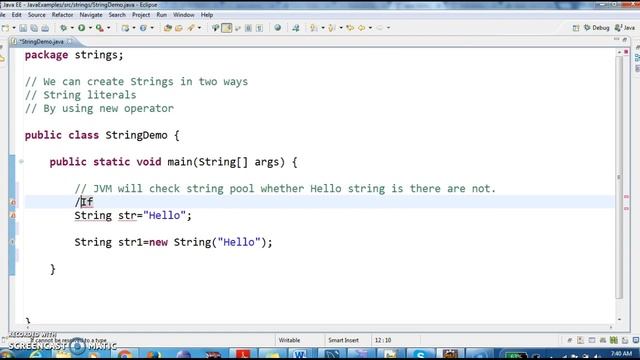 How to create Strings in java and different ways to create strings?