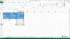 Microsoft Excel 2013 -  IntroductionTraining for Excel 2013 - Add numbers in  - Video 1 of 3