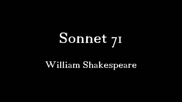 The Voice of Maiku reads Sonnet 71 by William Shakespeare смотреть онлайн