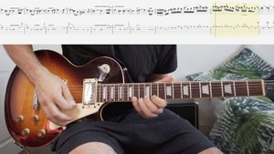 Guns N' Roses - Sweet Child O' Mine solo 03 with tab (cover by Moth)