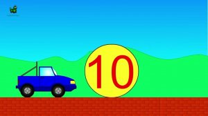 Мультик про машинку  Учим цифры и цвета  Развивающий мультик