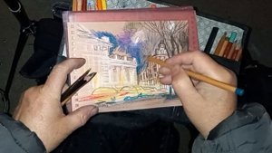 Городская зарисовка Пленэр Пастель Смысл искусства и жизни Художественная лингвистика