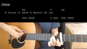 Måneskin - CORALINE EASY Guitar Tutorial With Chords / Lyrics