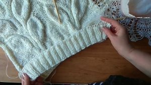 Как связать Свитер Листья, вяжем спинку