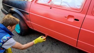 Гольф 2 .Покраска бюджетом 8000 рублей.