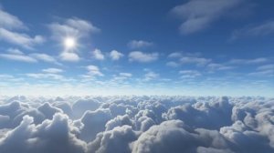 Flying above the clouds, 1 hour, no looping or cuts, no sound