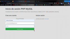 Inicio de sesión en PHP 7