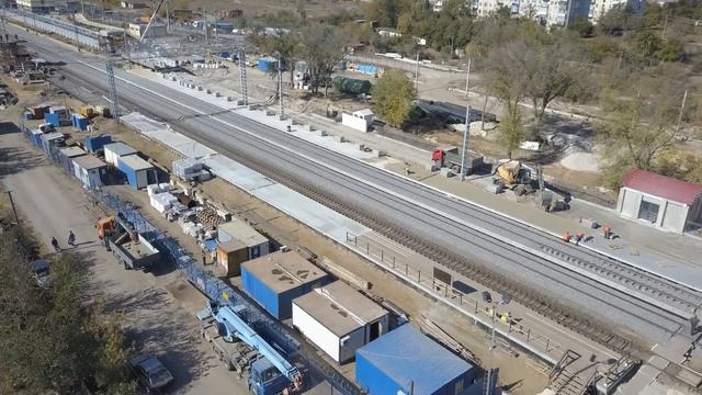 Реконструкция железной дороги в посёлке Багерово  13 10 2019