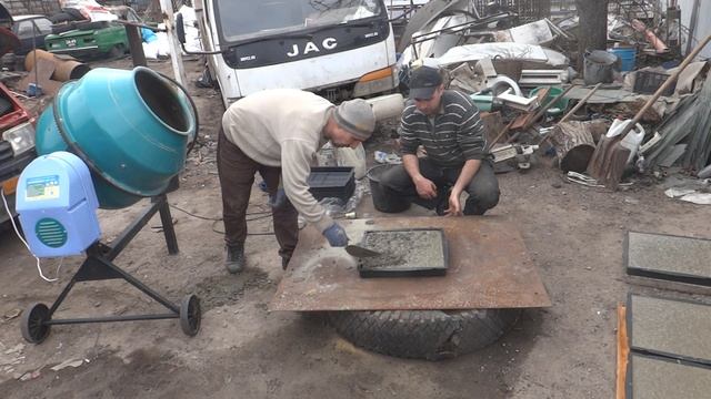 Тротуарная плитка своими руками, делаем первый раз, для себя смотреть онлайн