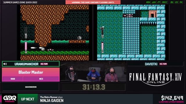 Blaster Master by UraniumAnchor and davidtki in 45:31 - Summer Games Done Quick 2022 смотреть онлайн