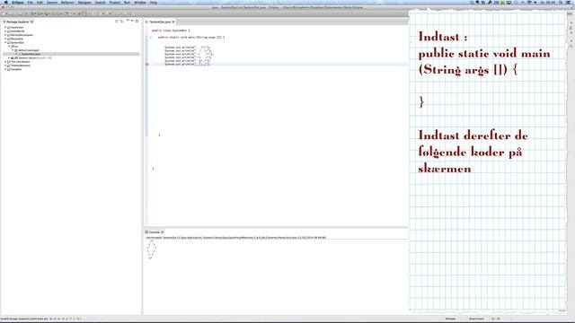 Læringsfabrikken: Java l Lektion 2 System.out.println смотреть онлайн