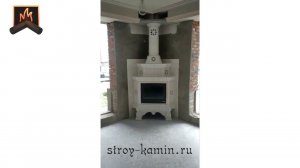 Установка дровяных изразцовых печей-каминов по всей России - угловая печь Кострома в городе Нальчик