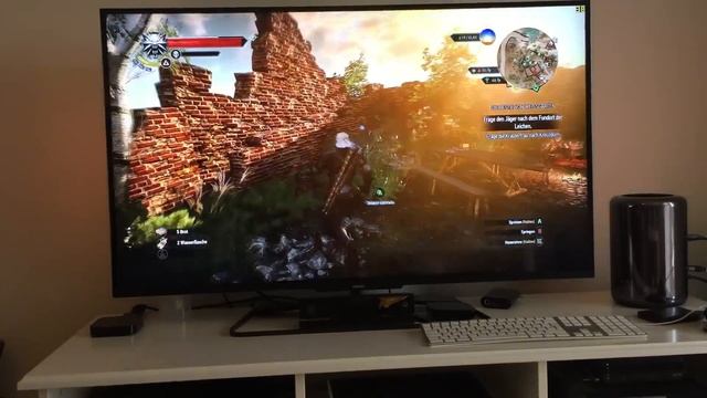 Witcher 3 on Mac Pro Late 2013 with BOOTCAMP смотреть онлайн