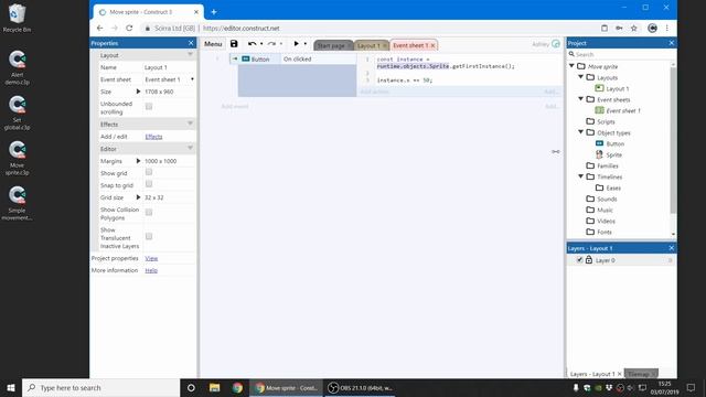 JavaScript coding in Construct смотреть онлайн