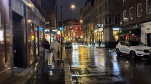 London Heavy Rain Walk - Summer 2024 ☔️ Walking the Wet Street of West End