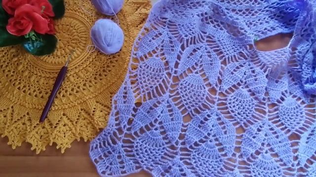 Продвижение по ажурной накидке и по кофточке. смотреть онлайн