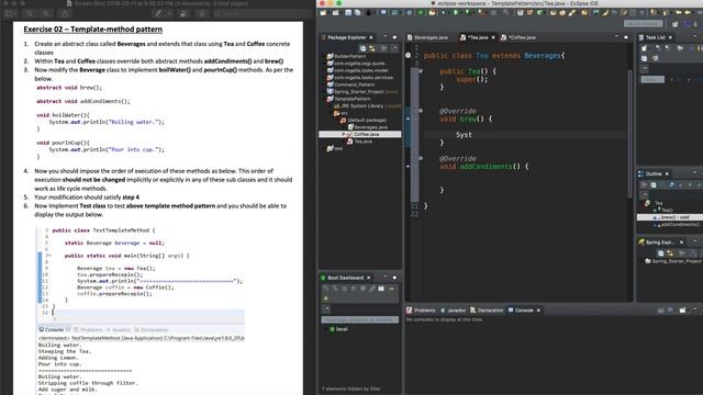 Template Design Pattern in Java смотреть онлайн