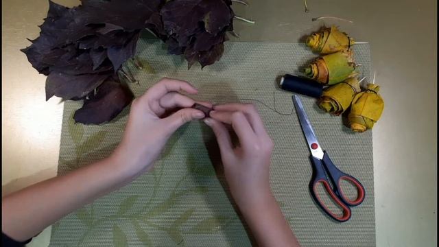 Стильная осенняя композиция из листьев/поделки своими руками смотреть онлайн