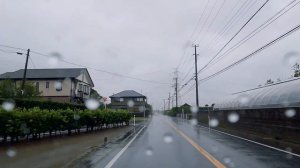 Driving in the Rain [4K] JAPAN: GoPro HERO9 (POV) Chiba - Kimitsu to Shin-Maiko Beach | Slow TV