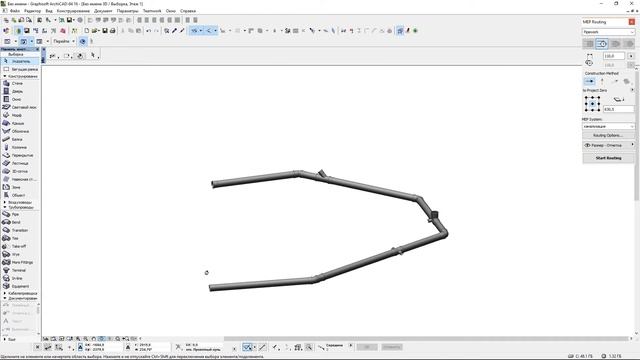 ArchiCAD MEP Modeler. Working with sewage tees, crosses, valves смотреть онлайн
