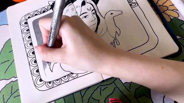 Заполняю скетчбук за 12 Часов ♥ Обзор на ведьминский скетчбук смотреть онлайн