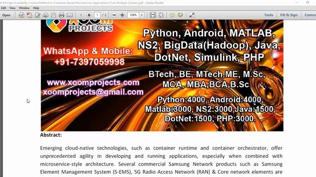 HACM High Availability Control Method in Container Based Microservice Applications Over Multiple Cl смотреть онлайн