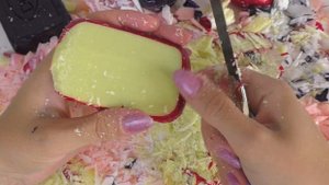 ASMR Cutting colored soap. Soap Carving. No Talking. Резка крашенного мыла.