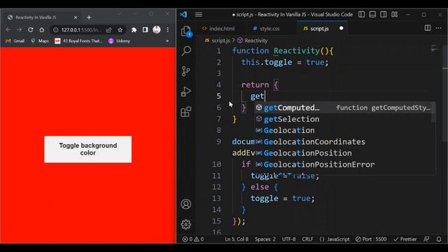 How To Make Vanilla JavaScript Reactive Like a Framework смотреть онлайн