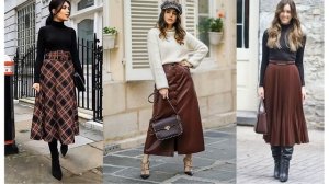 КАК НОСИТЬ ЮБКУ ЗИМОЙ❤️ МОДНЫЕ ОБРАЗЫ❤️ КАКОЙ ФАСОН И МАТЕРИАЛ ВЫБРАТЬ