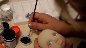 Мастер класс. Текстильно скульптурная кукла. Урок 2. Роспись лица