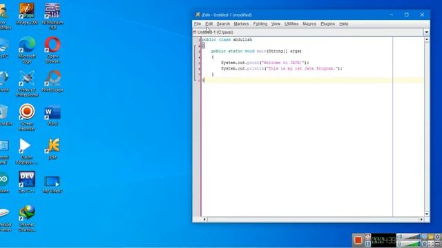 How to write, compile & run Java Program using JEdit? || Urdu || Abdullah Bhutta