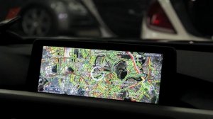Яндекс пробки на мониторе BMW