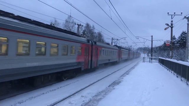Электропоезд ЭД4М-0234 платформа Калистово смотреть онлайн