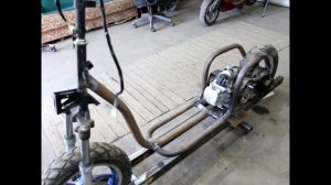 Самодельный МОТОСАМОКАТ из СКУТЕРА. Рама готова.DIY