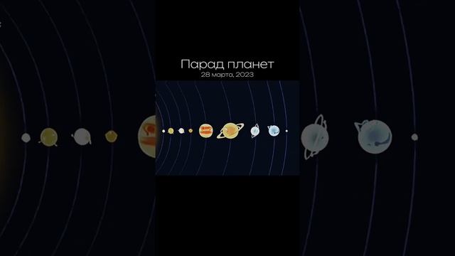 Парад планет - это когда несколько планет видны на ночном небе одновременно. #solarsystem #physic