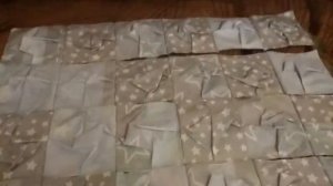 Сшиваем полоски квадратиков для одеяла бонбон