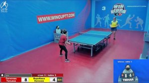 Сигитова Татьяна 3-2 Воробина Евгения Турнир Восток 5 WINCUP  30.12.21 ПрямаяТрансляция Зал3