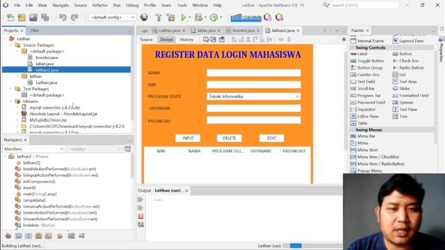 Membuat Aplikasi Parkir dan Register Data Mahasiswa Sederhana Menggunakan Netbeans IDE 19