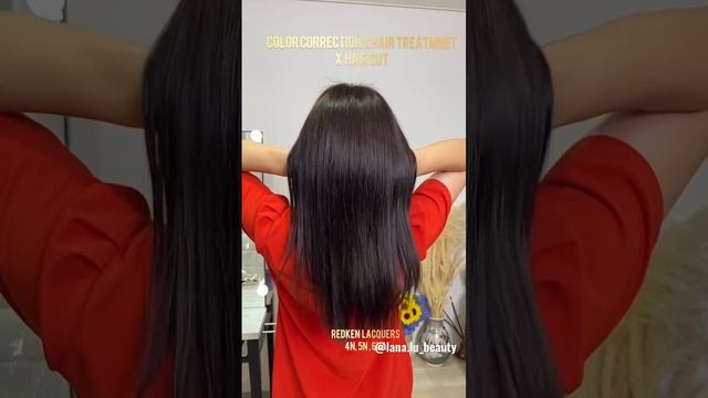 Hair transformation. Dark brown hair color. Redken. Tokyo stylist смотреть онлайн