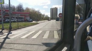 Поездка на автобусе НефАЗ-5299 010416 по маршруту Э от м. Озёрная до Востряковского кладбища