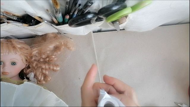Как прикрепить кукле фарфоровые ноги
