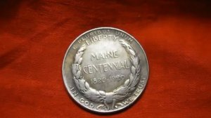 Coin Half Dollar SILVER COMMEMORATIVES 1920 MAINE 50C numismatic collection