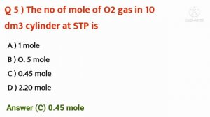 Molar Volume. mcqs with answers