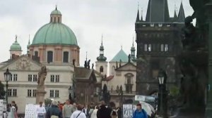 Round panorama from Charles Bridge