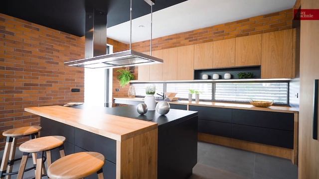 Kuchnia w czerni i drewnie - Max Kuchnie - studio mebli Vigo / Trzebinia смотреть онлайн