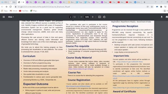ISRO Launched Free Python Certification Course|12-Days Online Course |GISS & Python Course part-1