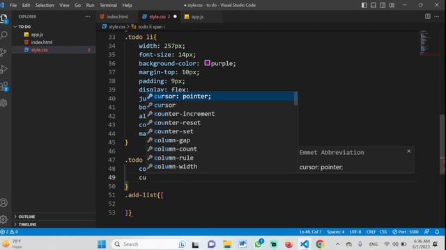 To do list || html css JavaScript || project for beginners