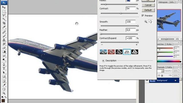 Фотомонтаж в Photoshop. Инструменты Magic Wand и Refine Edge. смотреть онлайн