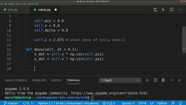 SDV Course: Implement Bicycle Model смотреть онлайн