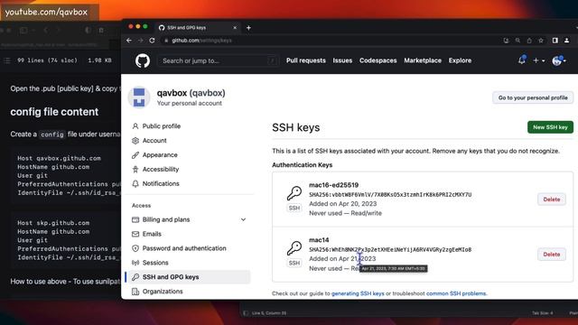 Generate git ssh keys for multiple git accounts in one machine | Mac setup смотреть онлайн